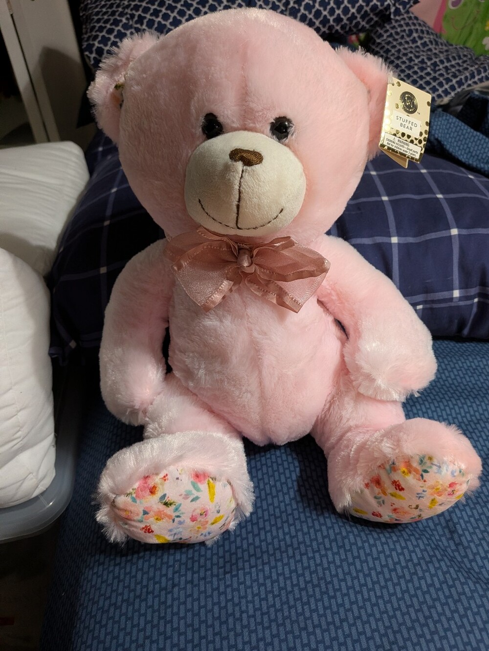New Soft Pink Teddy Bear With Flower Feet